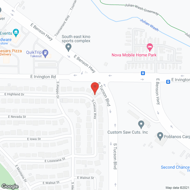 Map of the neighborhood around Sierra Adult Care LLC