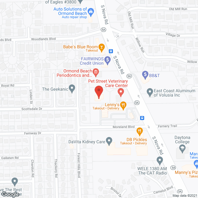 Map of the neighborhood around Sarah House at Forest Court