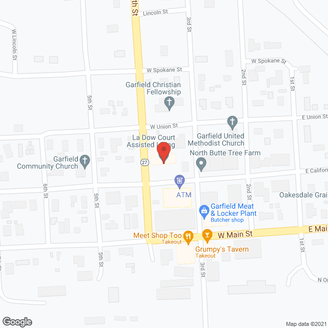 Map of the neighborhood around LaDow Court Assisted Living