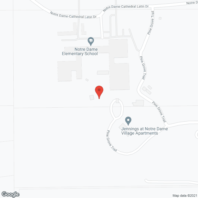 Map of the neighborhood around Jennings At Notre Dame Village