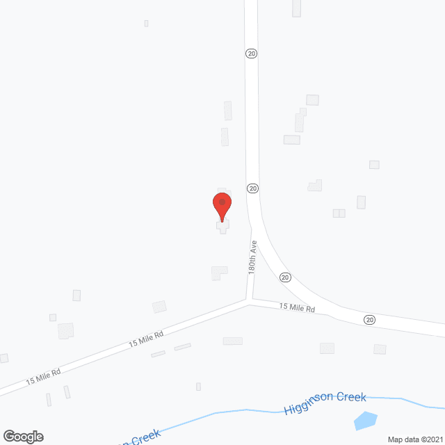 Map of the neighborhood around Harmony Pines