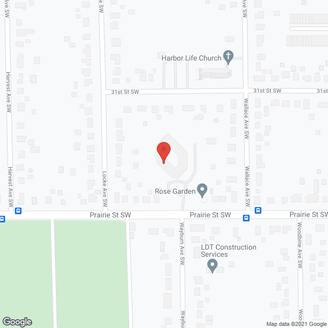 Map of the neighborhood around Rose Garden