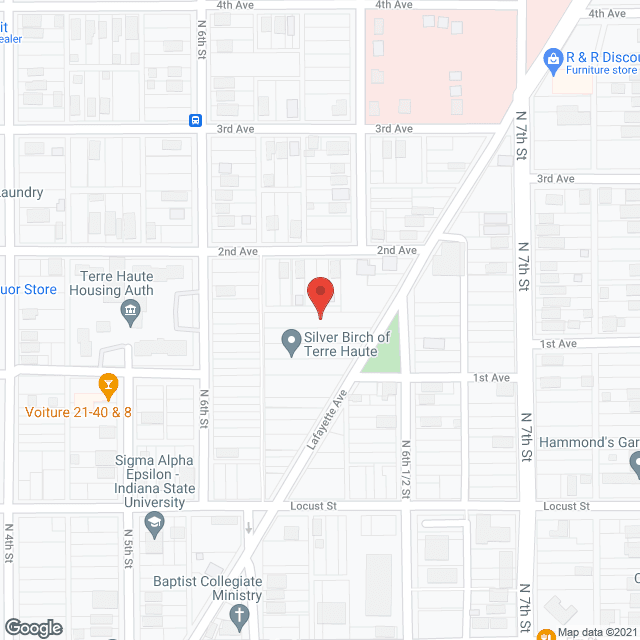 Map of the neighborhood around Silver Birch of Terre Haute