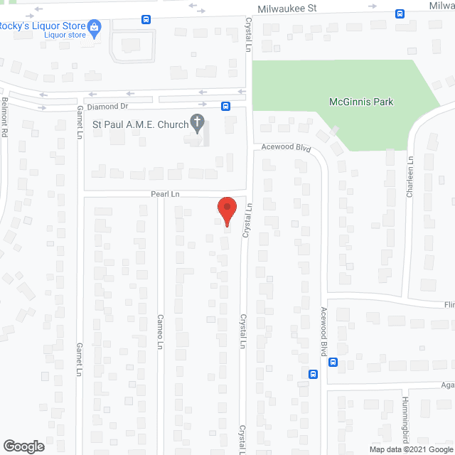 Map of the neighborhood around Divine Haven