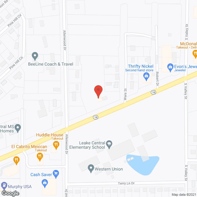 Map of the neighborhood around Bee Hive Homes of Carthage
