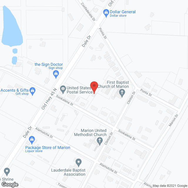 Map of the neighborhood around Bee Hive Homes of Marion