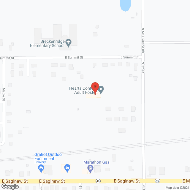 Map of the neighborhood around Hearts Content