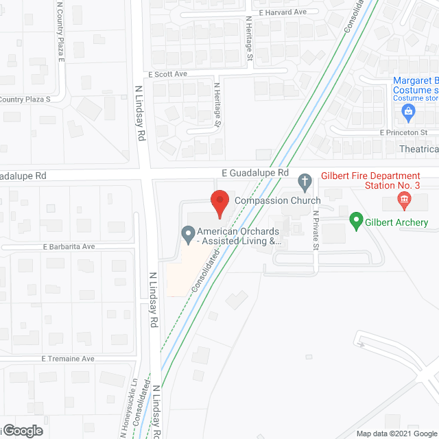 Map of the neighborhood around American Orchards