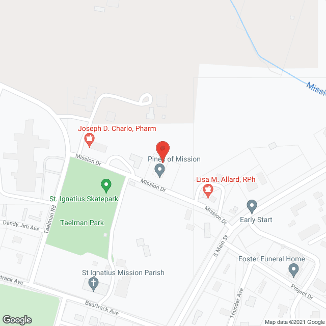 Map of the neighborhood around The Pines of Mission
