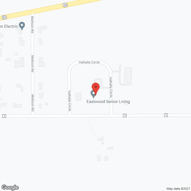 Map of the neighborhood around Eastwood Senior Living