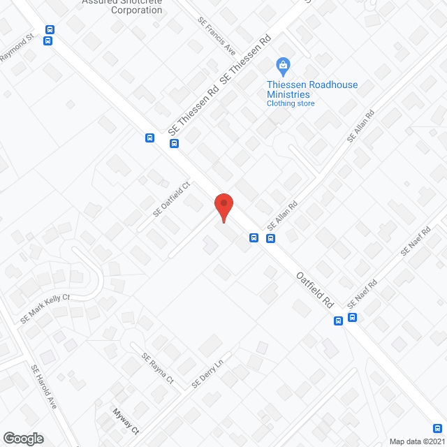 Map of the neighborhood around Oatfield View Adult Care Home