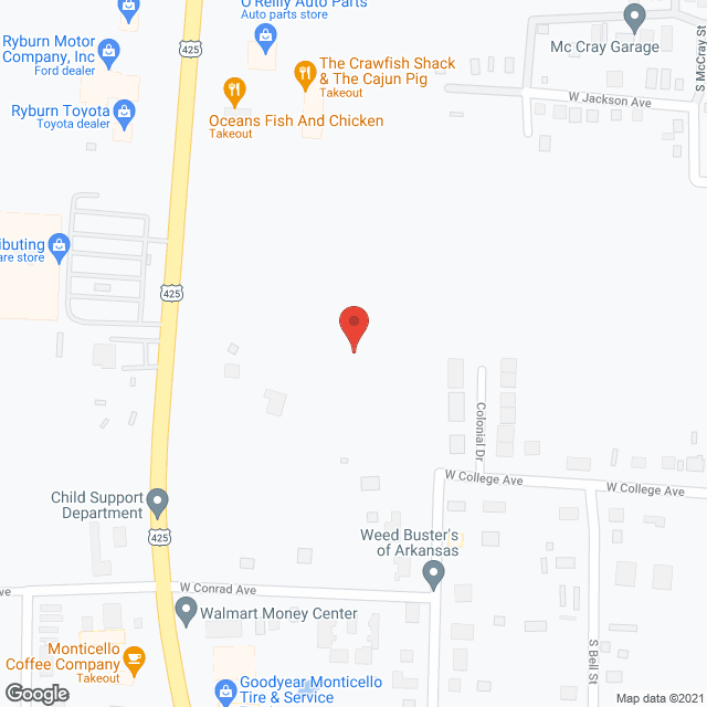 Map of the neighborhood around Grand Manor