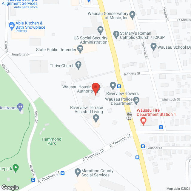 Map of the neighborhood around Riverview Terrace