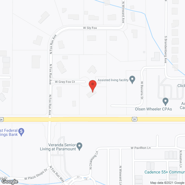 Map of the neighborhood around The Gray Fox Certified Family Home