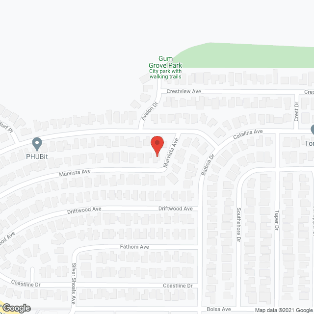 Map of the neighborhood around Donavan's Reef