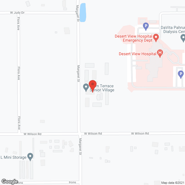 Map of the neighborhood around Palm Terrace Senior Village