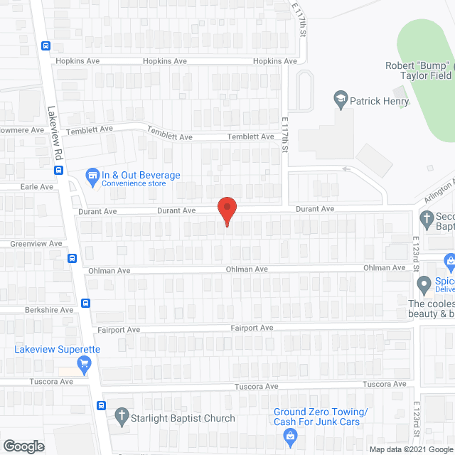 Map of the neighborhood around Braveheart Manor I and II