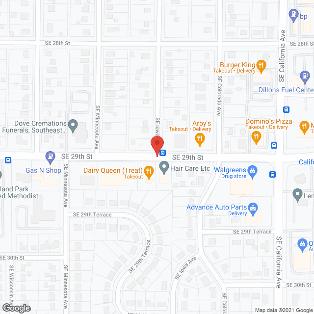 Map of the neighborhood around The Pines of Holton