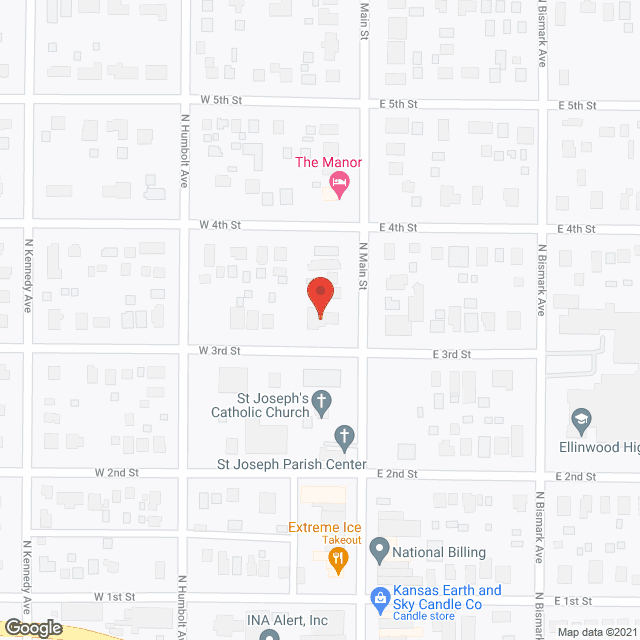 Map of the neighborhood around Ellinwood Country Living