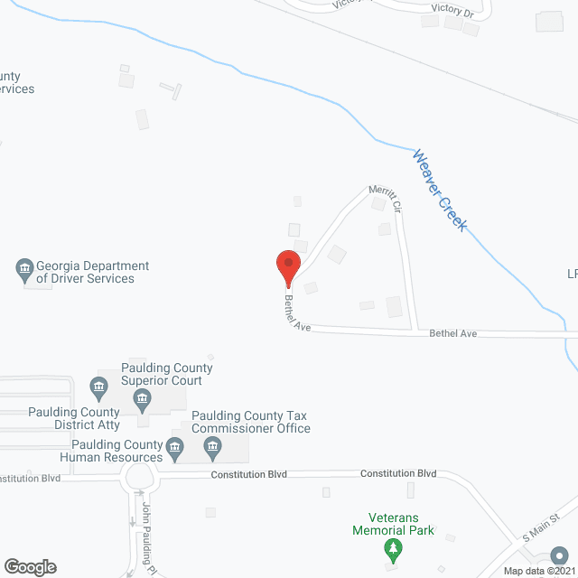 Map of the neighborhood around Humble Servants