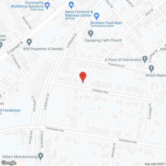 Map of the neighborhood around Rising Hope Health Care Services