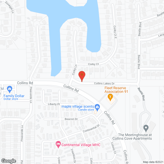 Map of the neighborhood around The Meetinghouse at Collins Cove