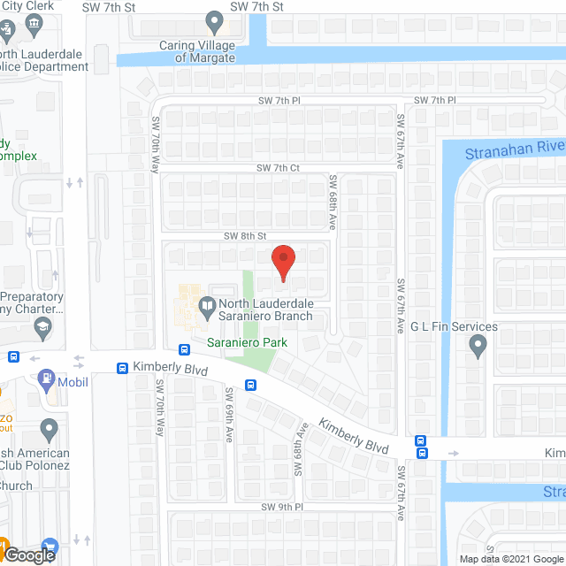 Map of the neighborhood around Lindo's House of Care