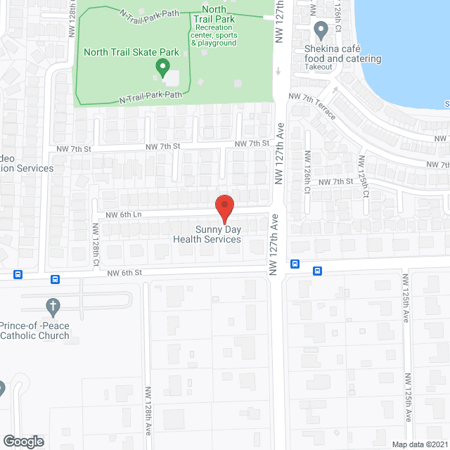 Map of the neighborhood around Sunny Day Health Services Inc