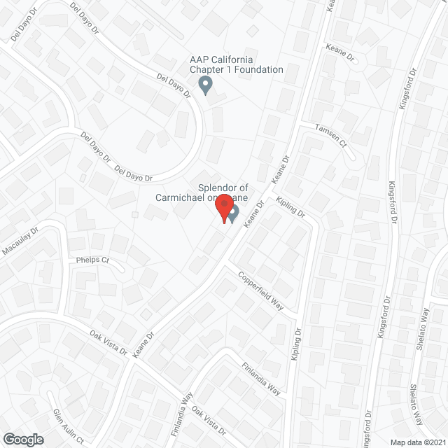 Map of the neighborhood around The Splendor of Carmichael at Keane