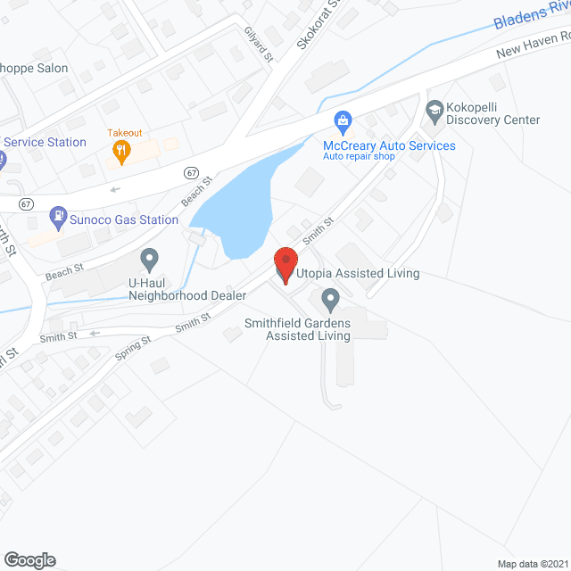 Map of the neighborhood around Smithfield Gardens