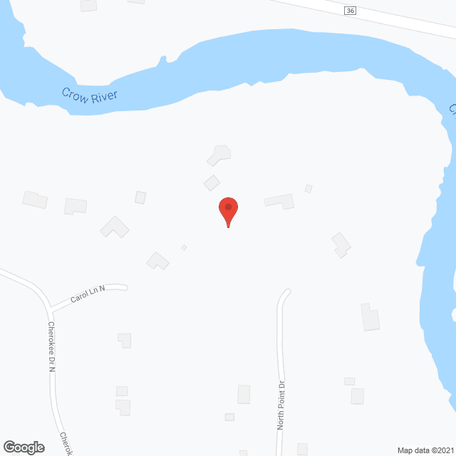 Map of the neighborhood around North Point Place
