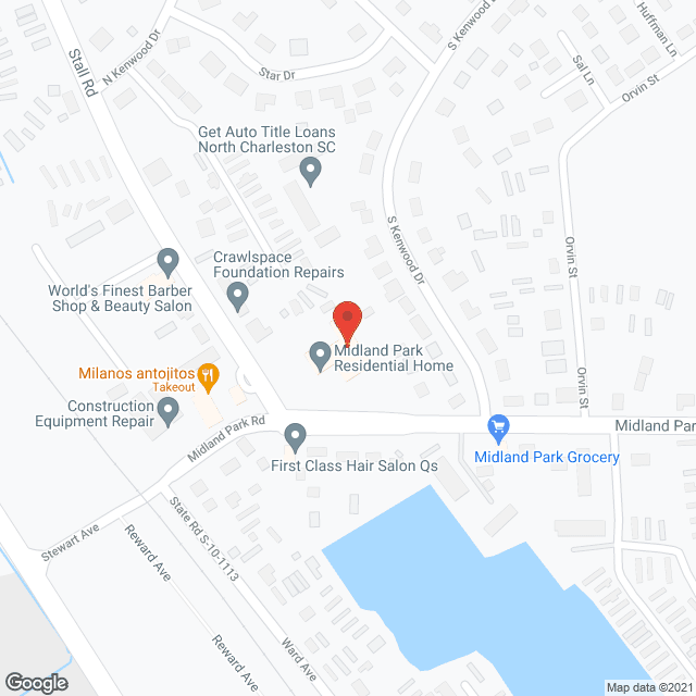 Map of the neighborhood around Midland Park Residential Home Care