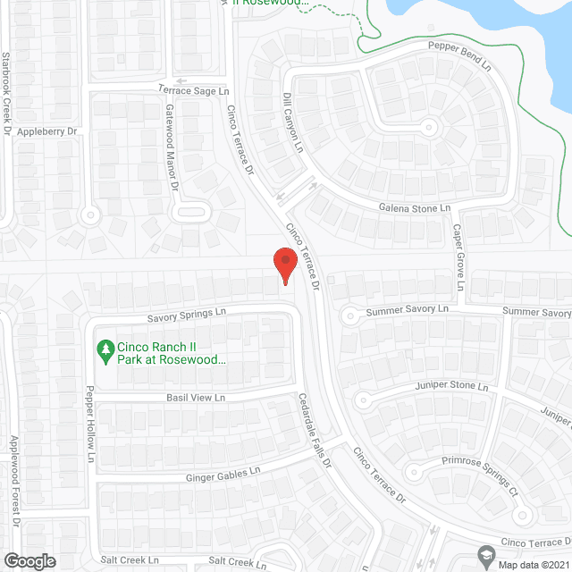 Map of the neighborhood around THE VILLA AT SAVORY SPRINGS LLC