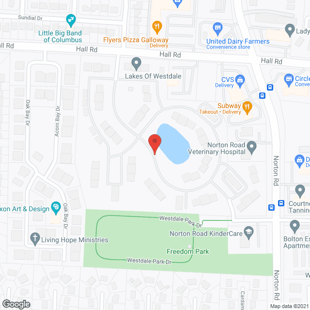 Map of the neighborhood around Lakes of Westdale