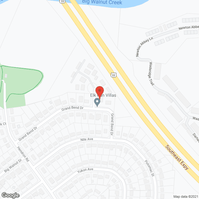 Map of the neighborhood around Elk Run