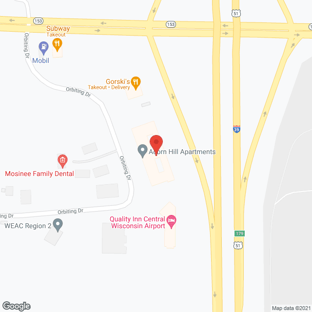 Map of the neighborhood around Acorn Hill Senior Living Community