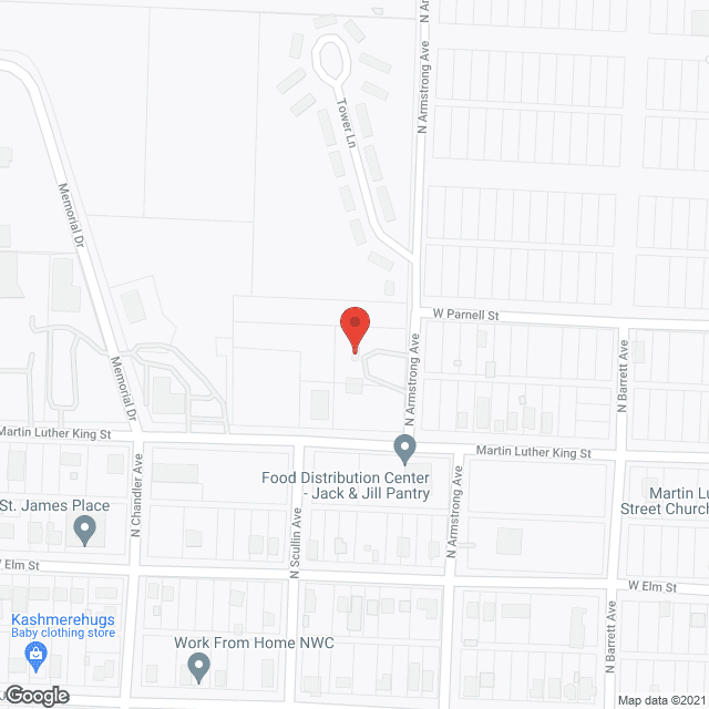 Map of the neighborhood around Exbury Garden Assisted Living Community