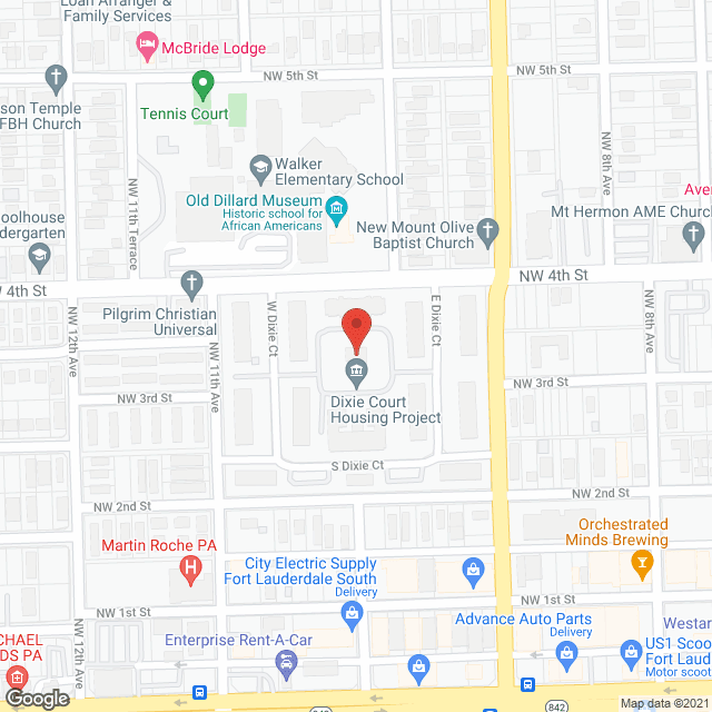 Map of the neighborhood around Dixie Court Apartments