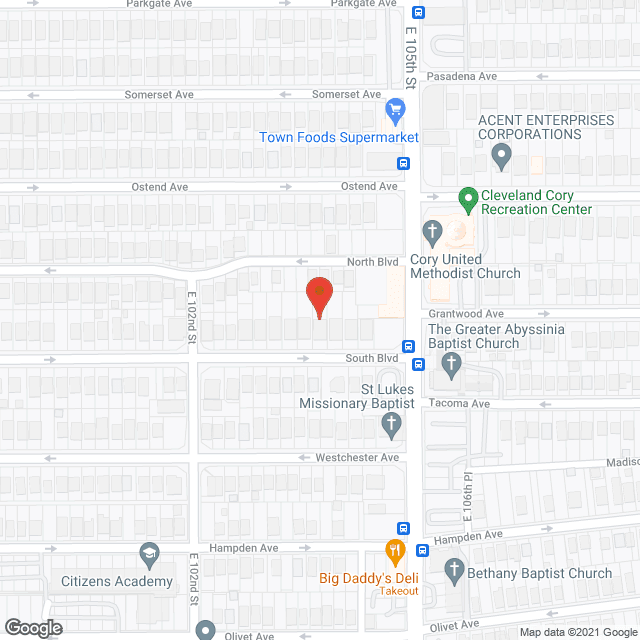 Map of the neighborhood around Truly Care