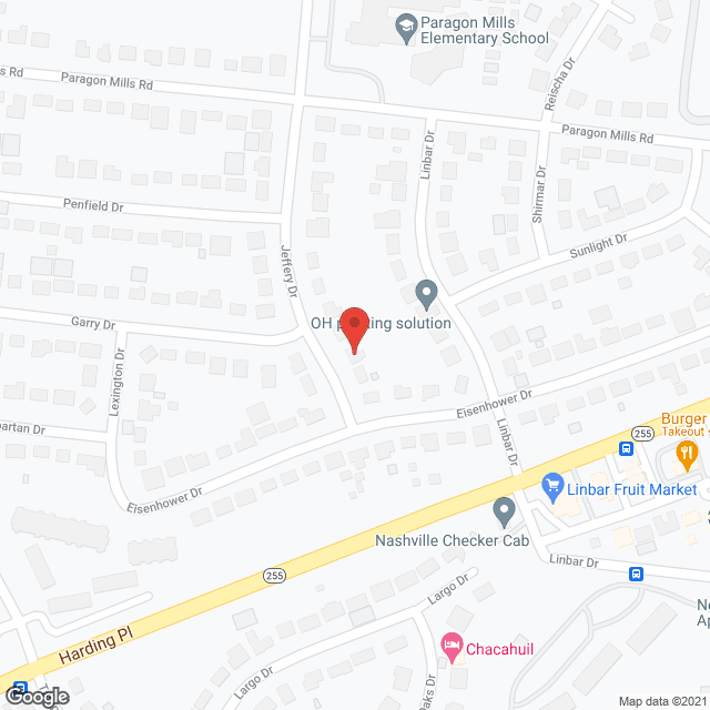 Map of the neighborhood around Healing House