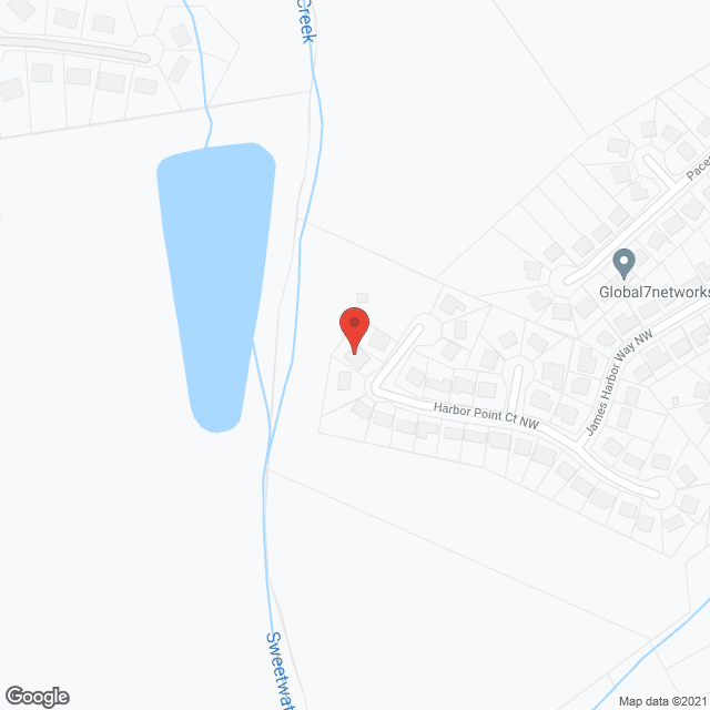 Map of the neighborhood around James Harbor