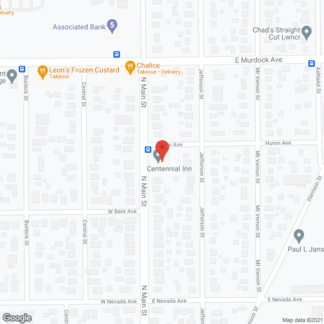 Map of the neighborhood around Centennial Inn