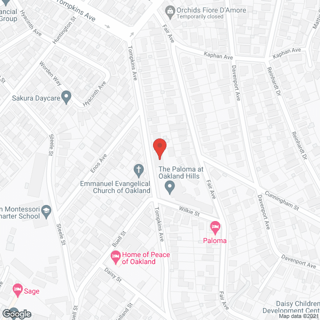 Map of the neighborhood around House of Psalms