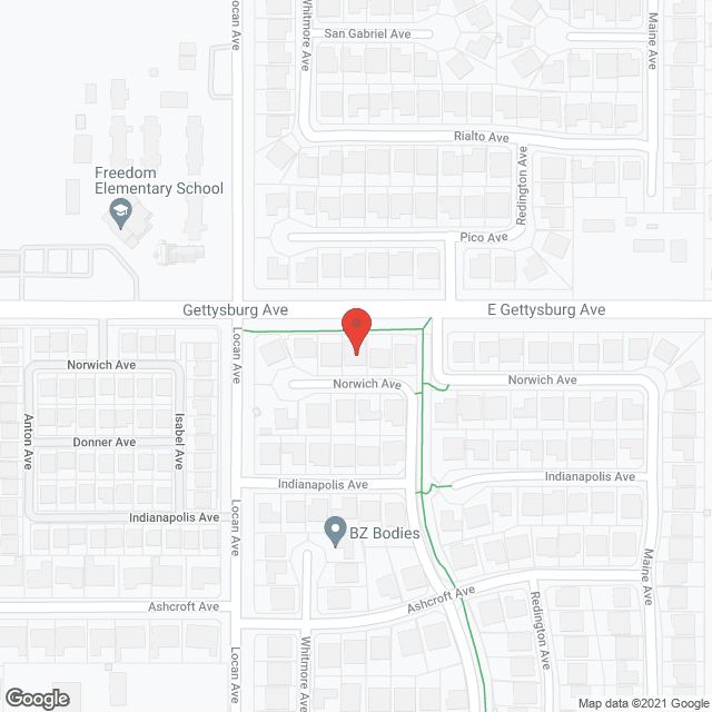 Map of the neighborhood around Gentle Hearts Home of Clovis