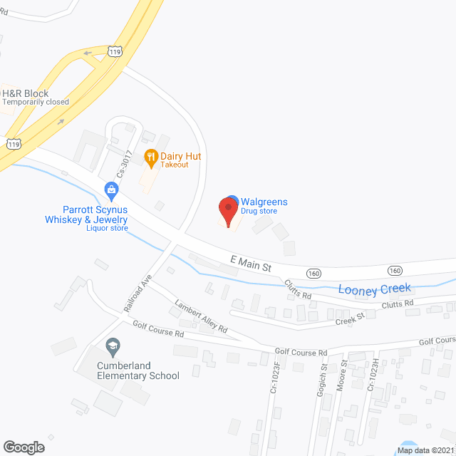 Map of the neighborhood around Bradford Square