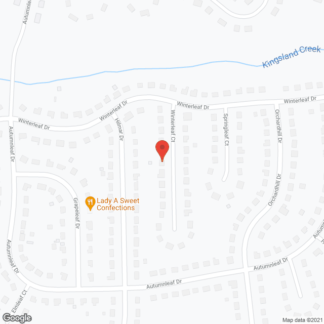 Map of the neighborhood around Winterleaf