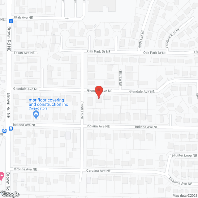 Map of the neighborhood around Glendale House of Care