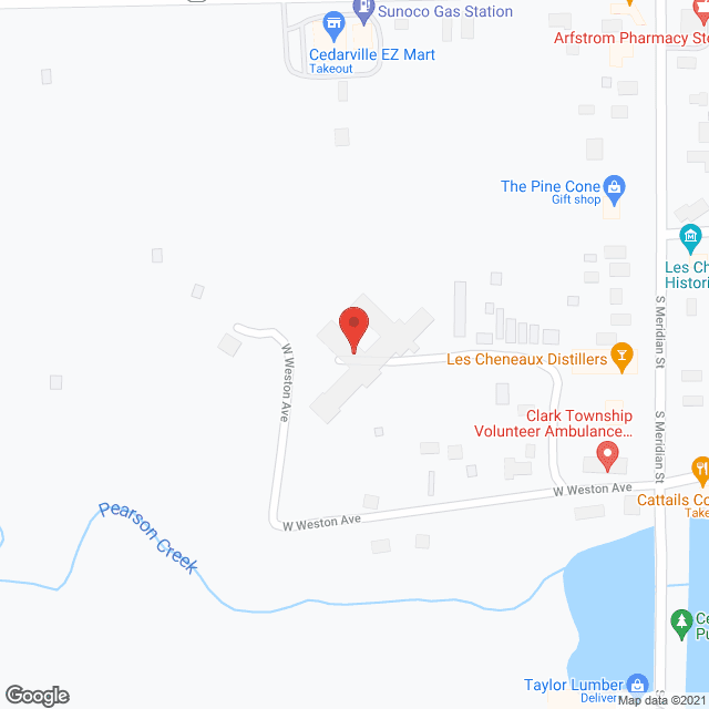 Map of the neighborhood around Cedar Cove