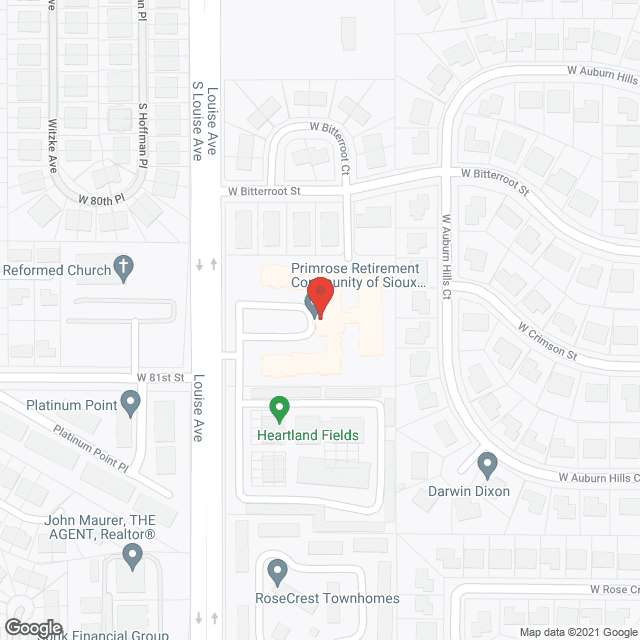 Map of the neighborhood around Ponderosa Lodge Senior Living