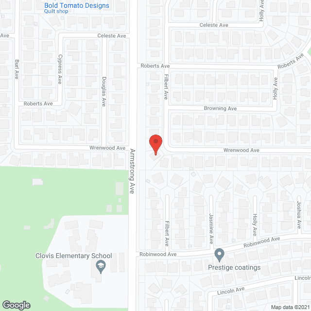 Map of the neighborhood around Loving Hearts of Clovis Home